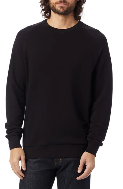 Alternative Champ Washed Terry Sweatshirt In Black
