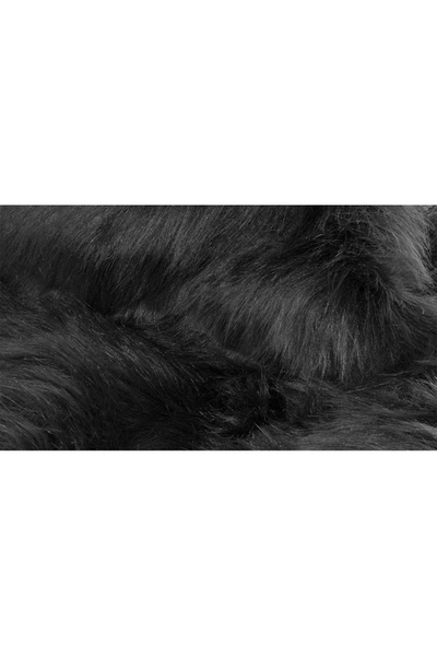 Luxe Hudson Faux Fur Rug In Black