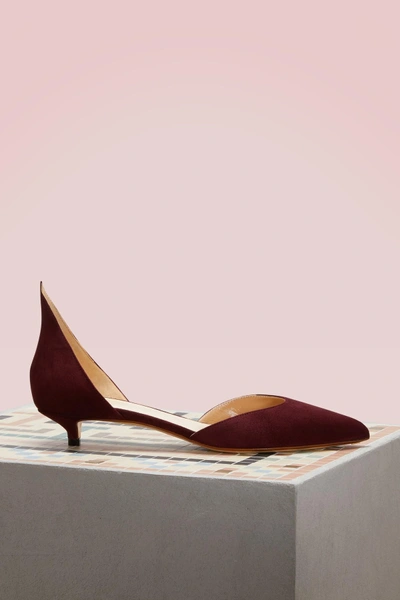 Francesco Russo Iconic D'orsay Cut Low Pumps In Bordeaux