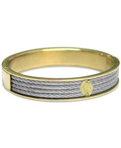 Charriol Cable Two-tone Bangle Bracelet In Stainless Steel & Gold-tone Pvd Stainless Steel In Stainless Yellow Gold