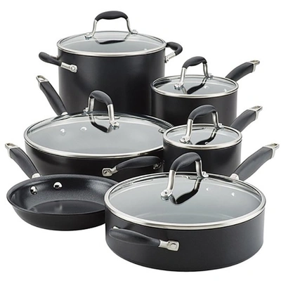 Anolon Advanced Home Hard-anodized Nonstick 11-pc. Cookware Set In Onyx