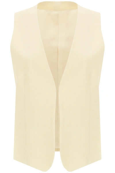 Totême Toteme Pine Buttonless Vest In Beige