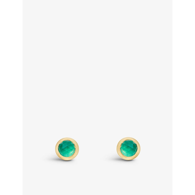 Astley Clarke Mini Stilla 18ct Yellow-gold Vermeil And Green Onyx Earrings
