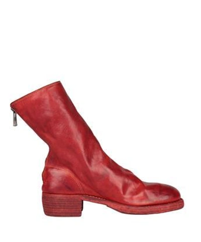 Guidi Horse Lather Back Zip Boots In Rosso