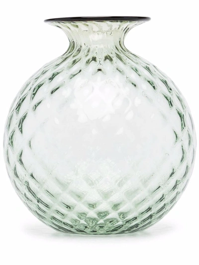 Venini Monofiori Balloton Glass Vase In Green