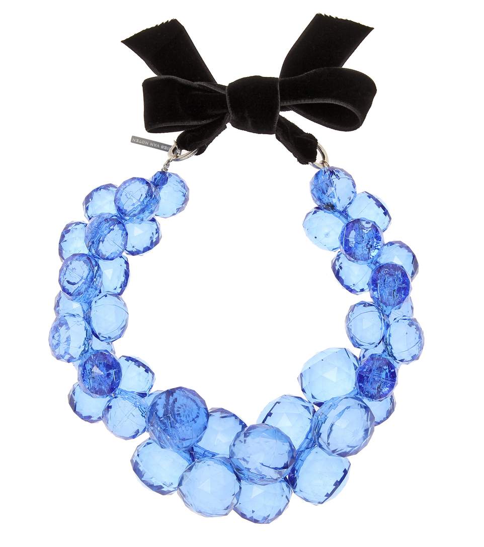 Dries Van Noten Oversized Beads Necklace In Blu | ModeSens