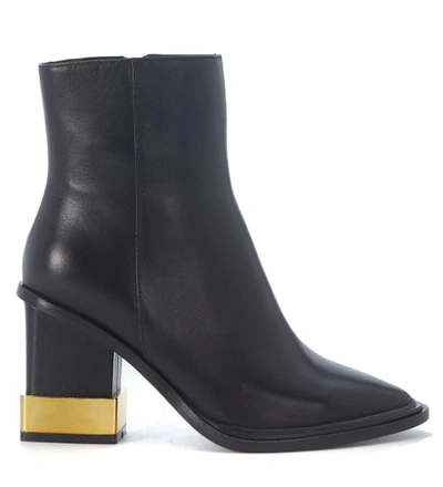 Kat Maconie Paloma Black Leather Ankle Boots In Nero