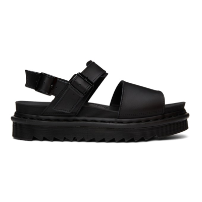 Dr. Martens' Black Leather Voss Sandals