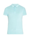 Vilebrequin Logo-embroidered Terry Polo Shirt In Light Blue