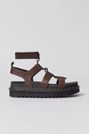 Dr. Martens' Dr.martens Nartilla Sandals In Brown Leather In Dark Brown