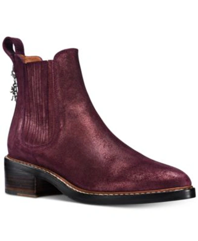 Coach Bowery Chelsea Boot - Size 7 B In Bordeaux