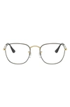 Ray Ban 51mm Optical Glasses In Shiny Gold