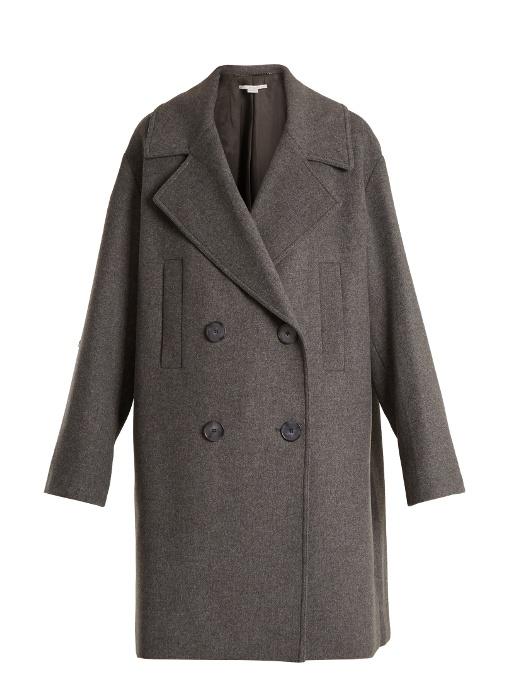 Stella Mccartney Imelda Oversized Double-Breasted Wool-Blend Coat In ...