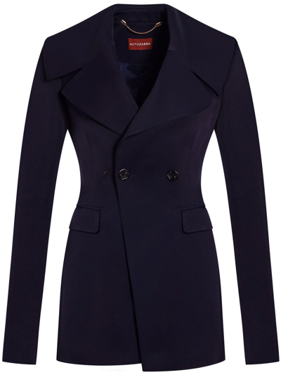 Altuzarra Indiana Double-breasted Cotton Jacket In Navy