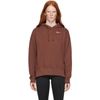 Nike Brown Fleece Sportswear Hoodie In Dark Pony/ White