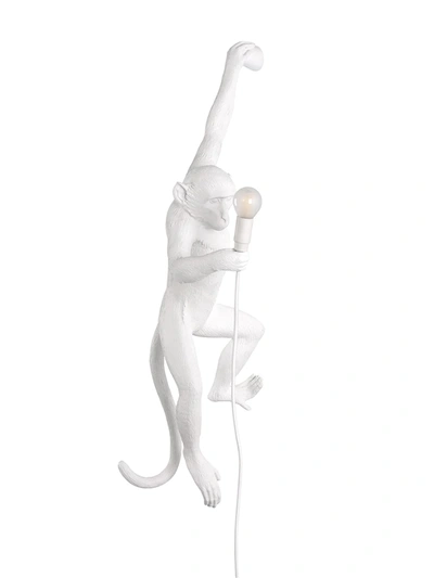 Seletti Hanging Monkey Lamp Uk Plug In White