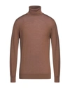 Alpha Studio Turtlenecks In Beige