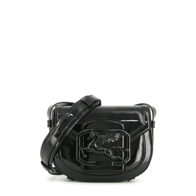 Etro Patent Leather Pegaso Shoulder Bag In Black