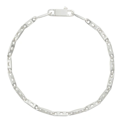 Rick Owens Silver Signature Chain Necklace In 18 Silver