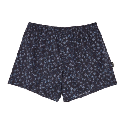 Ermenegildo Zegna Indigo Poplin Boxers In 418 Indigo