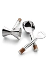 Polo Ralph Lauren 3-piece Wyatt Bar Tool Set In Silver