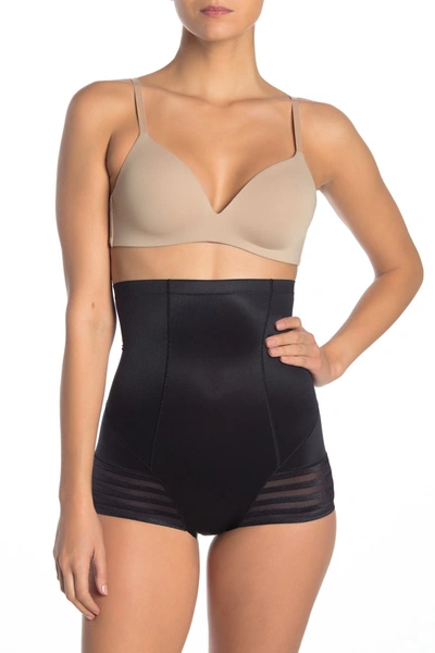 Secret Lace High Waist Shaper Panties In Black