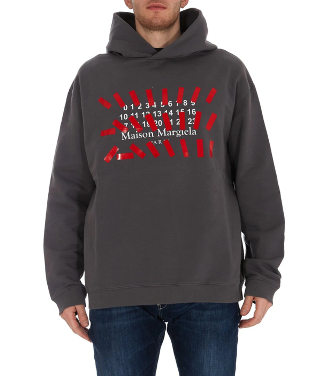 トップス Maison Margiera Oversize Docking Sweat Maison Margiera Oversize Docking Sweat Maison Margiela Tape Print