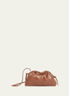 Mansur Gavriel Cloud Mini Croc-embossed Clutch Bag In Biscotto