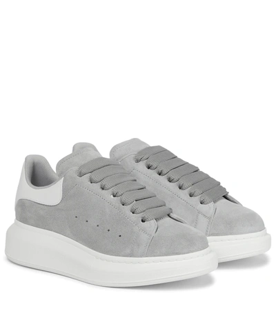 Alexander Mcqueen Oversized Suede Trainers In White