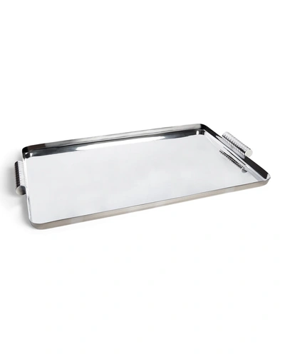 Ralph Lauren Montgomery Large Rectangular Tray In Silver