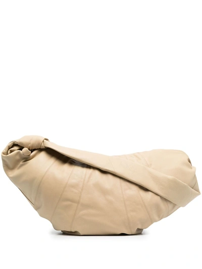 Lemaire Large Croissant Shoulder Bag In Neutrals