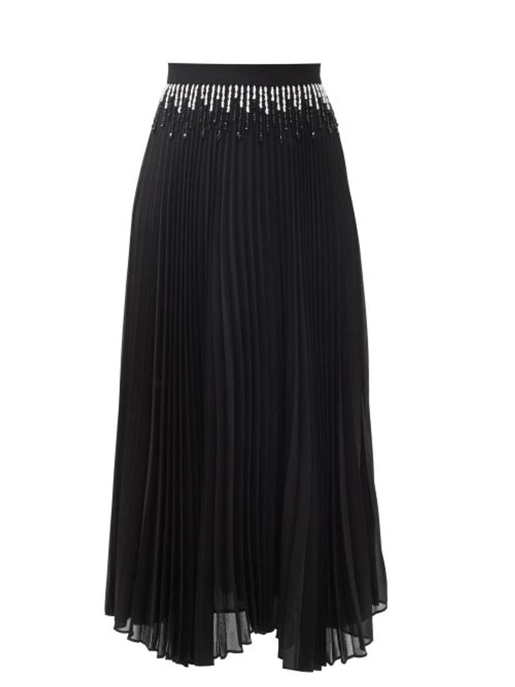 Christopher Kane Bead-embellished Pleated Crepe Maxi Skirt In