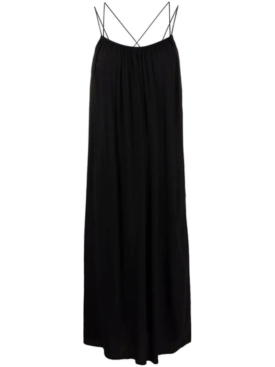 Ba&sh Fenelope Crossover Strap Dress In Noir