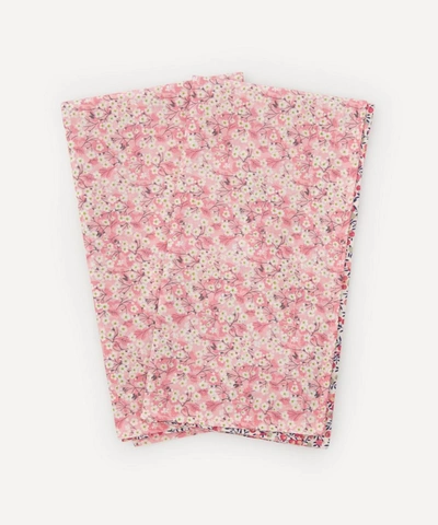 Coco & Wolf Mitsi Valeria And Wiltshire Bud Stitch Edge Napkins Set Of Two In Pink
