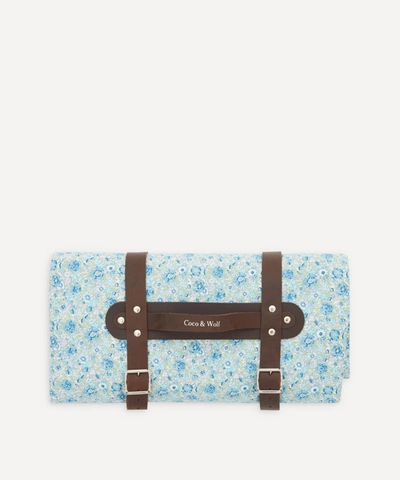 Coco & Wolf Amelie And Mitsi Sky Picnic Blanket In Blue