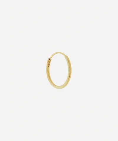 Anna + Nina Gold Small Plain Ring Single Hoop Earring