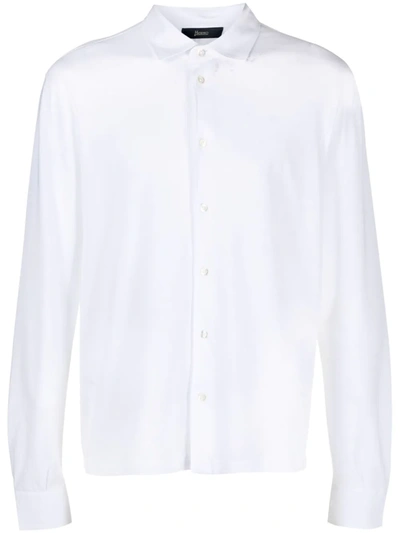 Herno Mens White Cotton Shirt