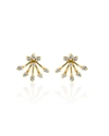 Hueb 18k Yellow Gold Luminus Diamond Fan Stud Earrings