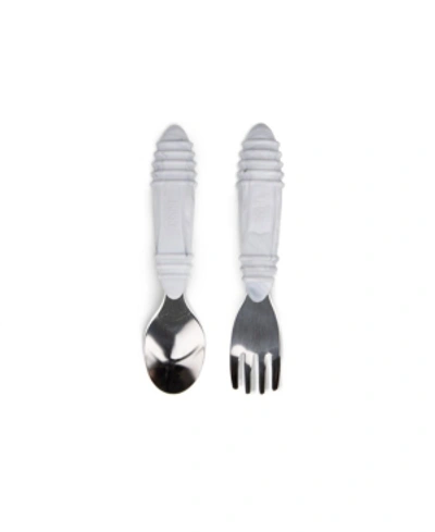 Bumkins Toddler Spoon And Fork In Gray