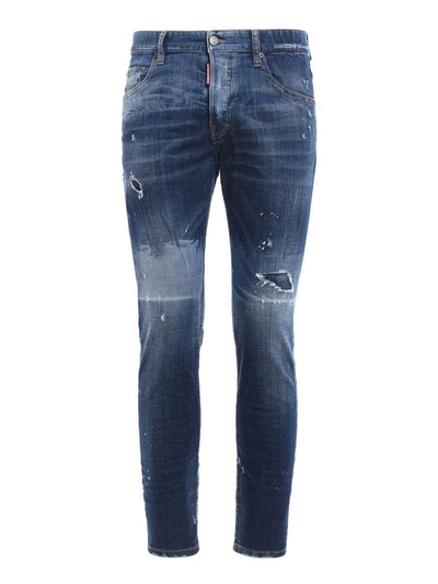 Dsquared2 Distressed Kenny Twist Jeans In Denim | ModeSens
