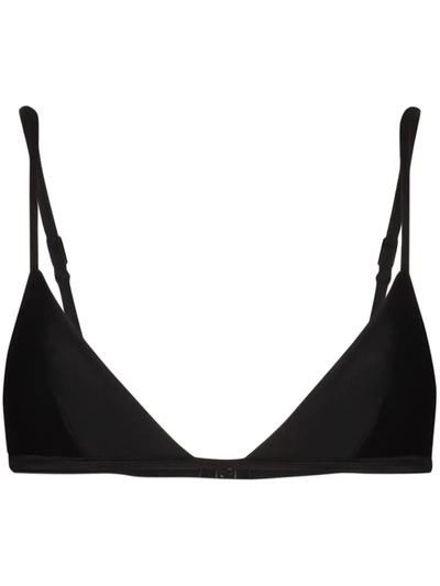 Matteau Petite Triangle-cup Bikini Top In Black