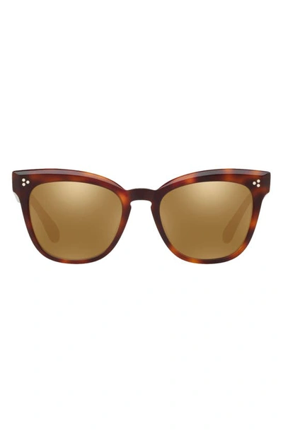 Oliver Peoples Marianela 54mm Cat Eye Sunglasses In Dark Mahogany
