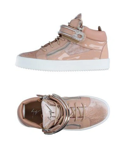 Giuseppe Zanotti Sneakers In Pale Pink