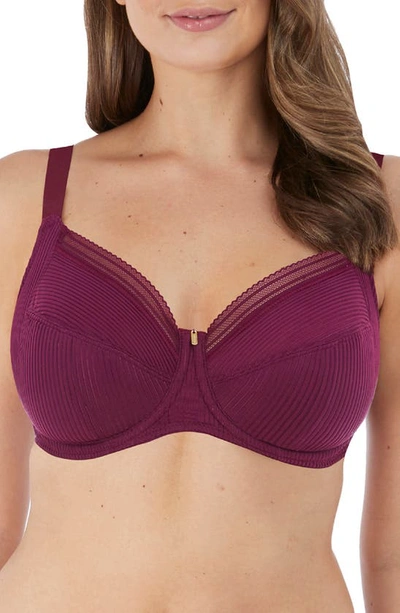 Fantasie Fusion Stretch-woven Full-cup Bra In Black Cherry