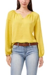 Vince Camuto Hammered Satin Blouse In Citronelle