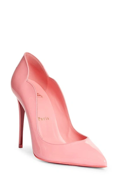 Christian Louboutin Hot Chick 100mm Patent Red Sole High-heel Pumps In Bubble Gum