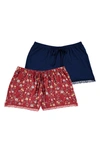 Fn Contemporary Assorted 2-pack Lounge Shorts In Navy