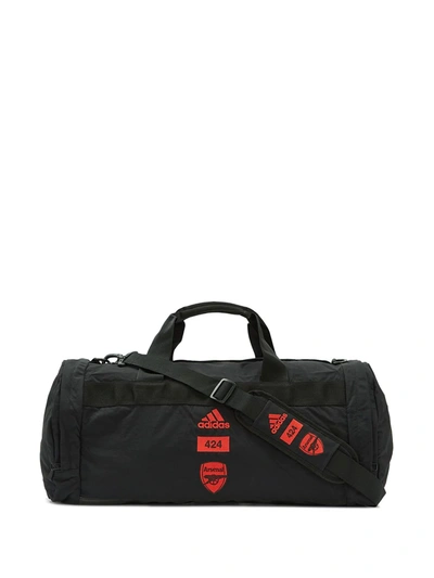 Adidas Originals X Arsenal Logo-detail Holdall Bag In Black