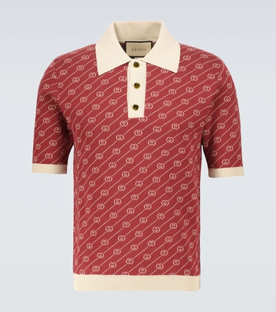 Gucci Ouverture Short-sleeved Polo Shirt In Red
