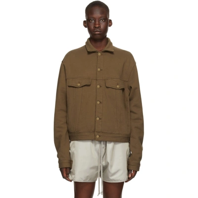 Fear Of God Buttoned Jacket With Pockets In Khaki